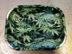 Rolling Tray "Cannabis Leafs" 18 x 14 cm